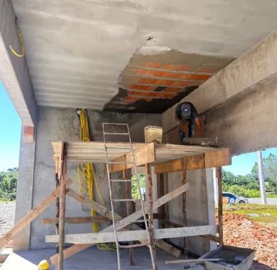  Obra de construção da nova sede (extensão) da Secretaria Municipal de Obras - Balneário Piçarras