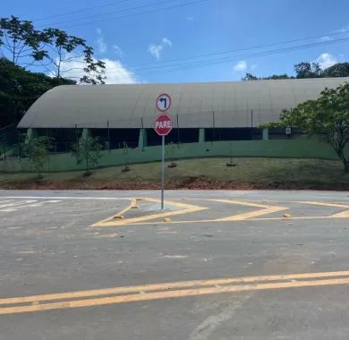 Obras de pavimentação de estradas vicinais no entroncamento São Brás - Balneário Piçarras