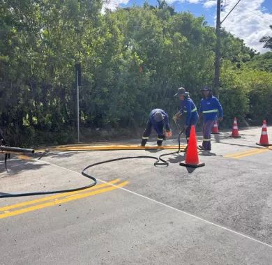 Obra de pavimentação asfáltica, drenagem pluvial e sinalização viária da Estrada Geral da Lagoa - Trecho 03