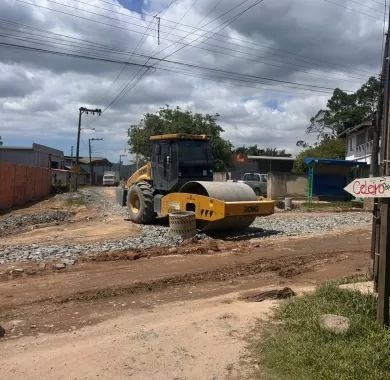Obra de pavimentação asfáltica, drenagem pluvial e sinalização viária da Estrada Geral da Lagoa - Trecho 03