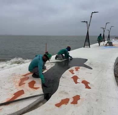 Urbanização e iluminação pública dos molhes Norte, Balneário Piçarras - SC