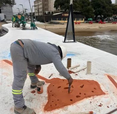 Urbanização e iluminação pública dos molhes Norte, Balneário Piçarras - SC